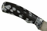 Knife With Snowflake Obsidian Handle - Handcrafted In Utah #327610-3
